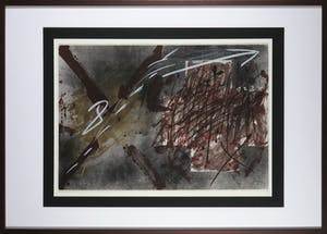 Antoni Tapies - Litho, Sinnieren über Schmutz - Ingelijst kopen? Bied vanaf 1!
