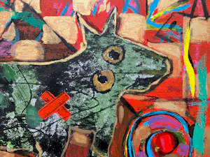 Eric Toebosch - handgesigneerde zeefdruk | 'Ongevaarlijke hond'| 1993 kopen? Bied vanaf 10!