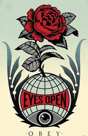 Buy Shepard Fairey - Eyes Open? Bid from 1!