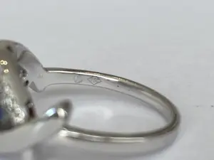 ALGT-gecertificeerde ring van witgoud met 1,85 karaat Ceylon saffier en diamant kopen? Bied vanaf 1400!