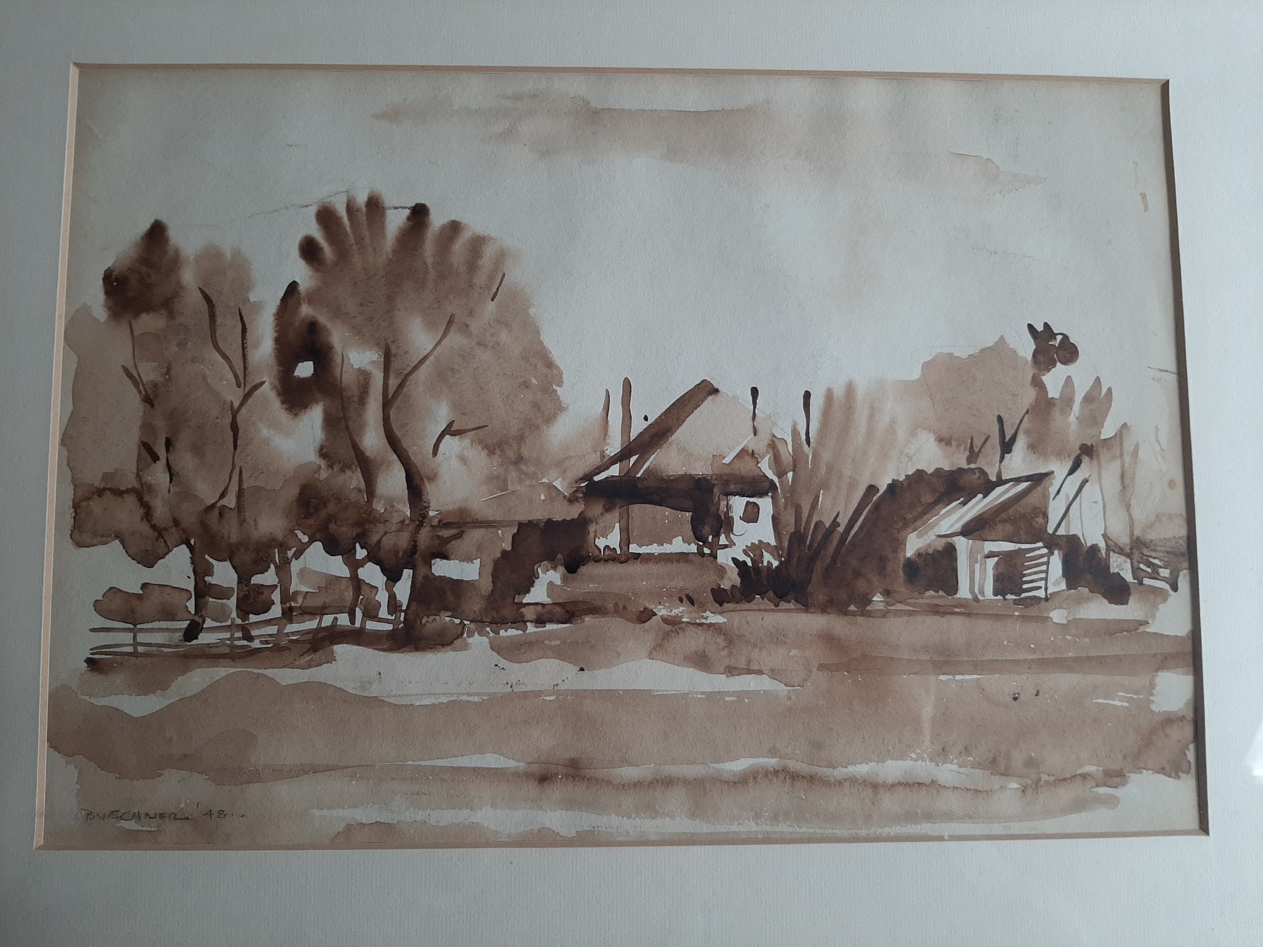 AcheterThomas Buechner - Aquarel, Landschap? Enchérissez de 40!