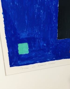 Harrie Gerritz - Toren in blauwe nacht- zeefdruk uit 1987. kopen? Bied vanaf 95!