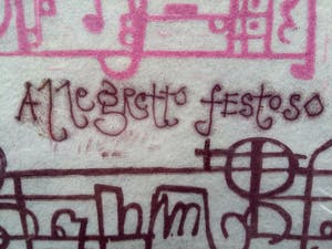 Greetje Grijpma - Allegretto Festoso - Lino op vilt - 1975 kopen? Bied vanaf 30!