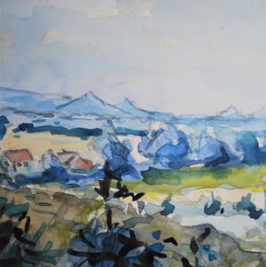 Jacques Philipszoon - Zuid-Limburg - aquarel kopen? Bied vanaf 35!