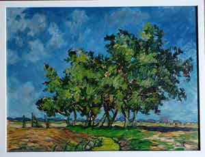 Jan Dekker - Z.T. Landschap met bomen verkocht voor € 55!