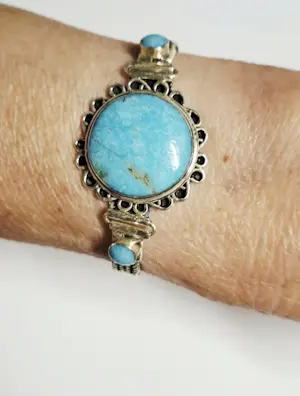 Nieuwe zilveren  navajo armband met  turquoise voor Dames kopen? Bied vanaf 125!