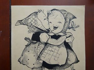 Niet of onleesbaar gesigneerd - Twee boerenmeiden kopen? Bied vanaf 1!
