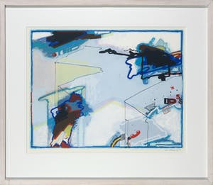 Huibert van Dorp - Zeefdruk, Compositie met rode telefoon - Ingelijst kopen? Bied vanaf 1!