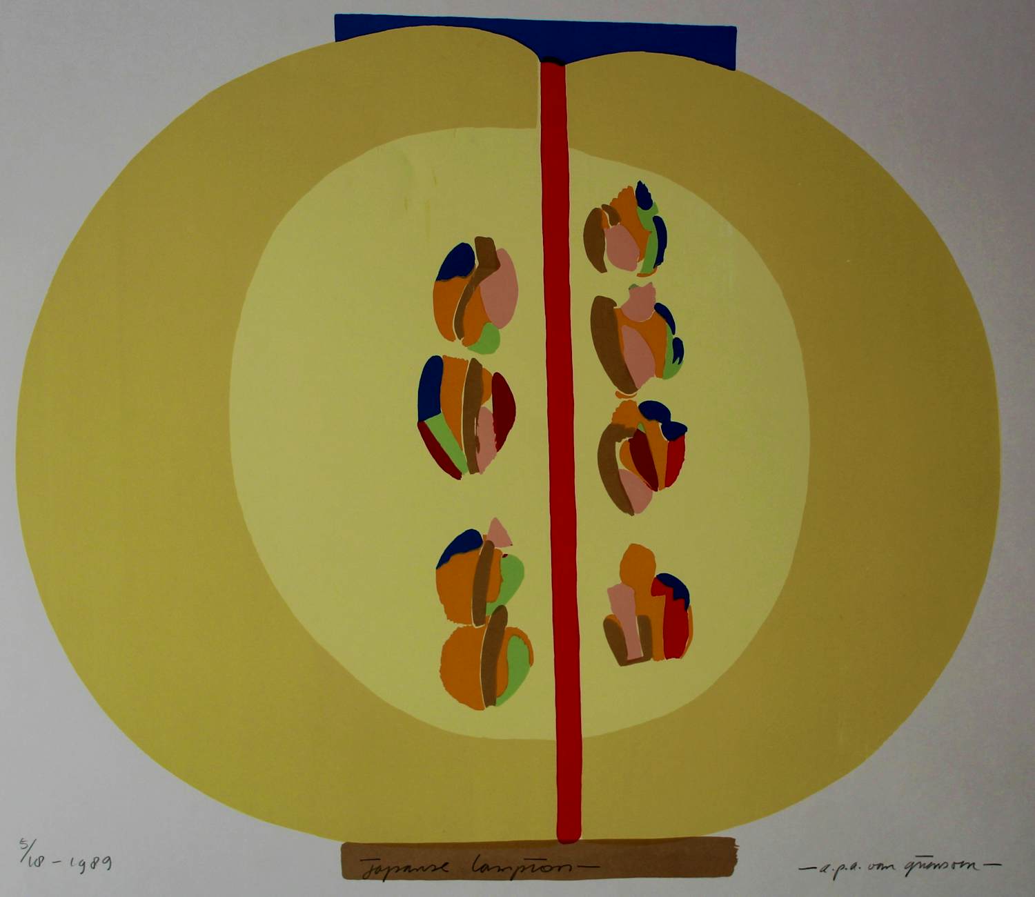 Arnold van Griensven - Zeefdruk: Japanese composition - 1989 kopen? Bied vanaf 59!