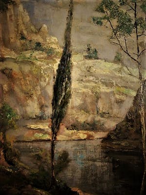 Isaac Naarden - Larense School - Landschap met besneeuwde bergtop - GROOT!!! kopen? Bied vanaf 80!