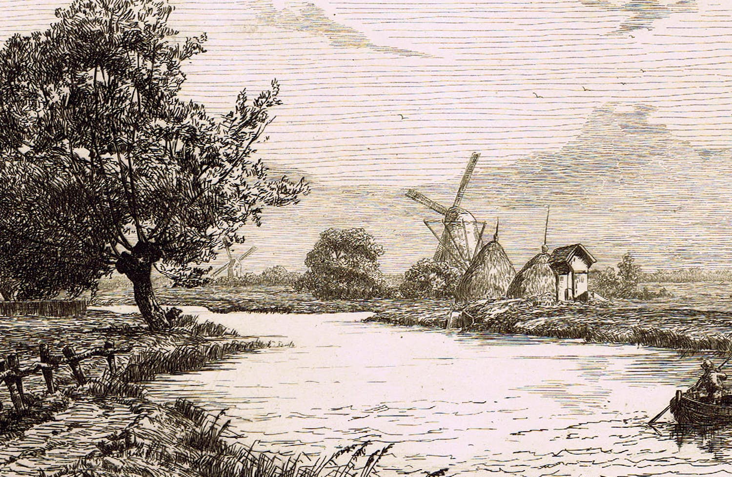 Felix Cogen - Vue sur les bords de la Lys dans les environs de Gand kopen? Bied vanaf 30!