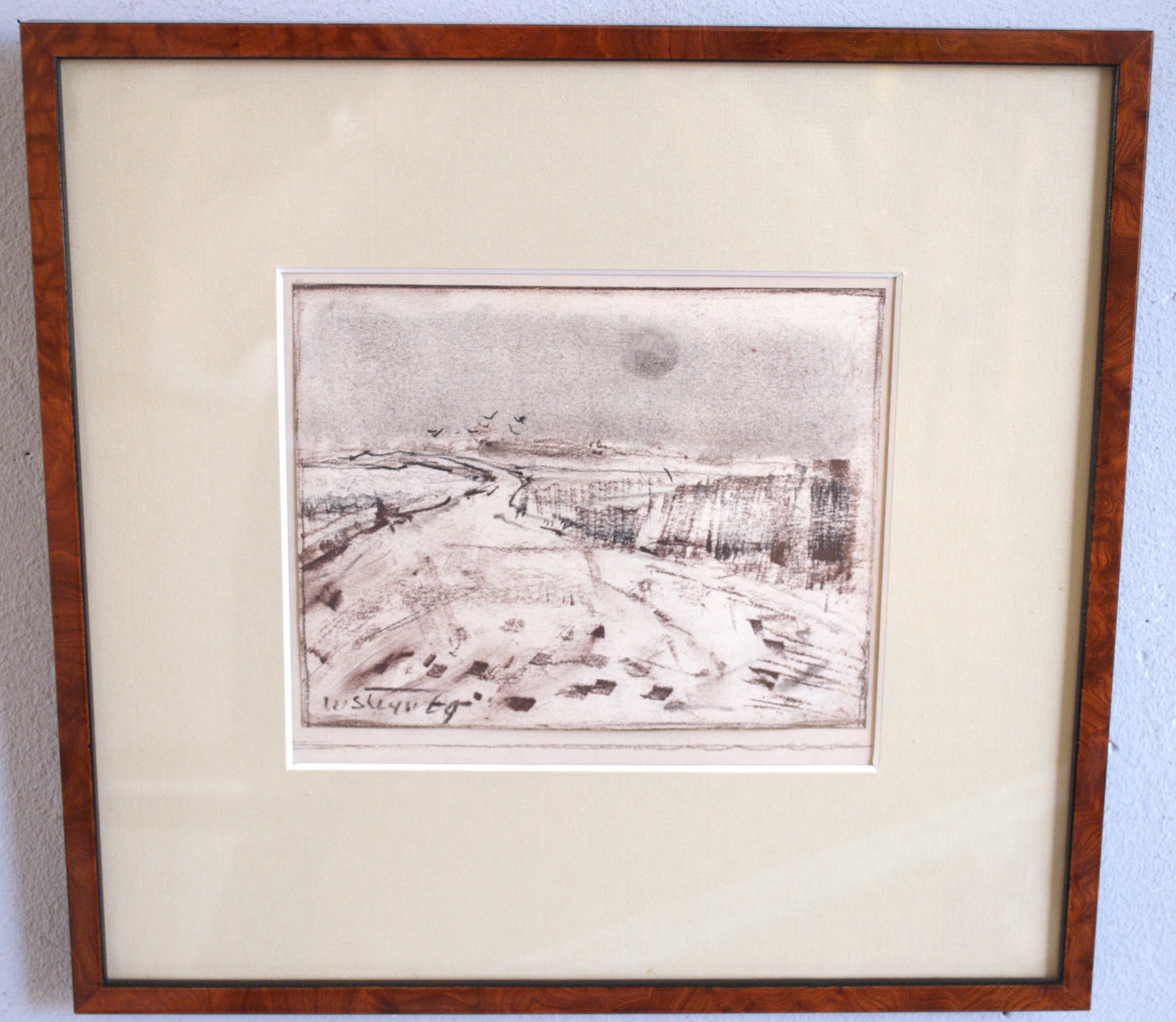 Wim Steijn - landschap 1969 verkocht voor € 30!
