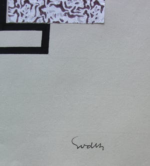 Siep van den Berg - collage/potloodtekening - 1977- gesigneerd kopen? Bied vanaf 75!