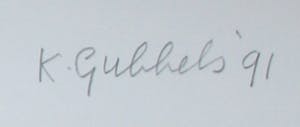 Klaas Gubbels - Houtdruk: 1991 (groot) kopen? Bied vanaf 450!