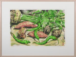 Jacques van Erven - Zeefdruk, Zonder titel - Ingelijst kopen? Bied vanaf 35!