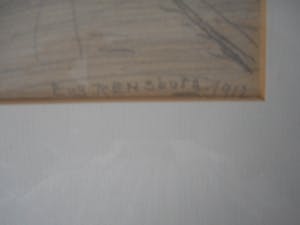 Eugene Rensburg - Straatje in Amersfoort. 1912. kopen? Bied vanaf 1!