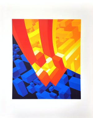 Hans Klaui - zeefdruk - Geometrisch-abstracte compositie 99-5 - 21842 kopen? Bied vanaf 25!