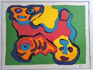 Karel Appel - Drie gezichten kaufen? Bieten Sie von 650!