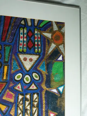 Pepe Viteri - Ingelijst, Acryl op papier , Dansantes (‘Dansers’) – 1992 – Lijst, 91½ x 71½ cm kopen? Bied vanaf 50!