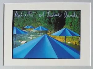 Christo - Project The Blue Umbrellas Japan - 1984/91 - handgesigneerd -ready to frame kopen? Bied vanaf 159!