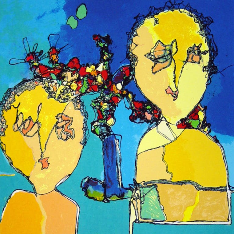 Jan Latinne - LAATSTE KEER: gesigneerde zeefdruk, Geluksboeket kopen? Bied vanaf 40!