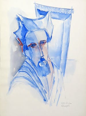 Joe Wols - Lot van 4 aquarellen, Figuren kopen? Bied vanaf 1!