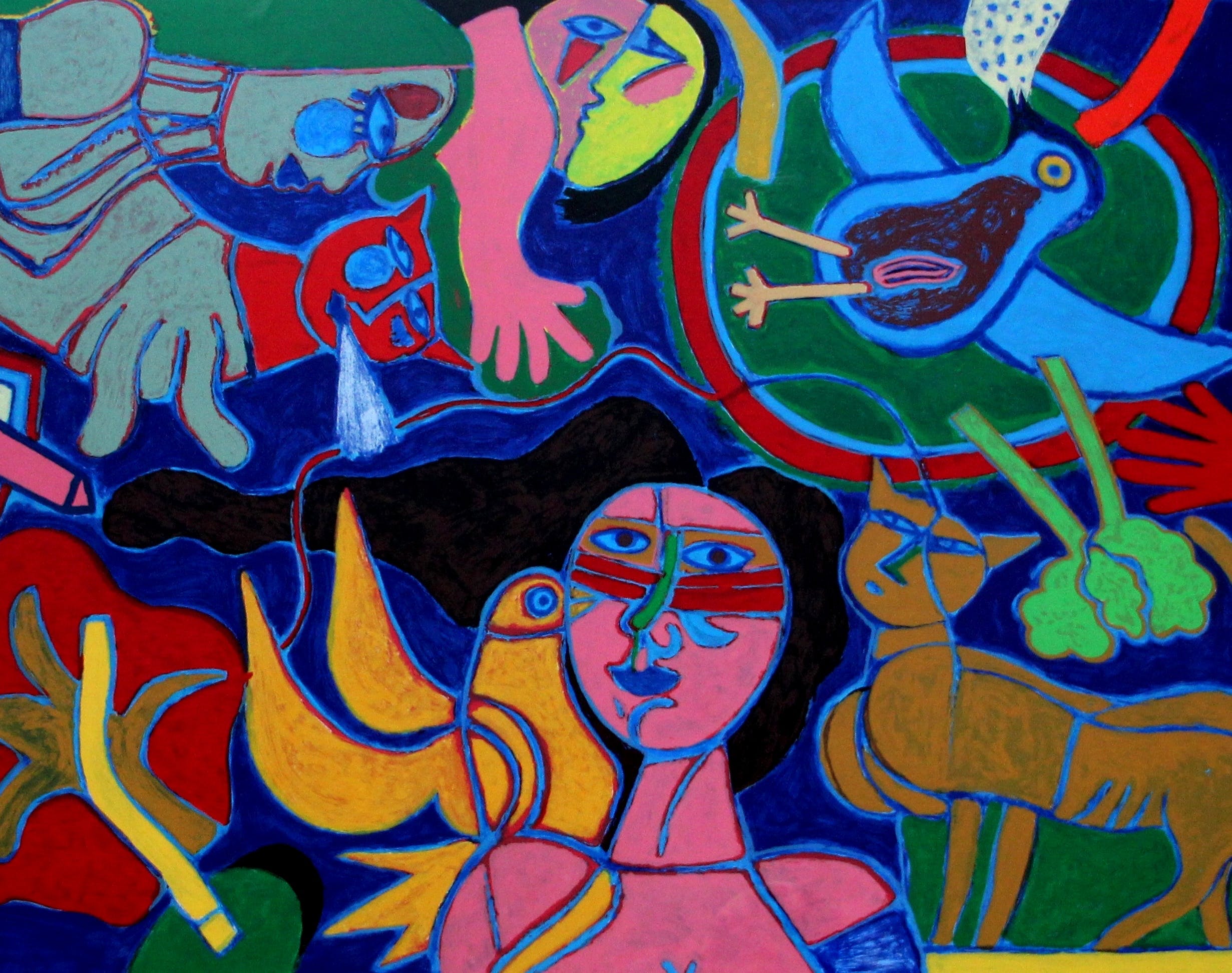 Corneille - zeefdruk: Enchantement du Printemps - 1988 (groot) kopen? Bied vanaf 795!