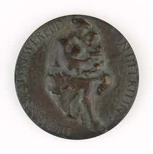 Christina Nijland - Bronzen penning: Geboortepenning, 1962 verkocht voor € 60!