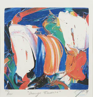 JAS - Zeefdruk, Orange favorite - Ingelijst kopen? Bied vanaf 35!