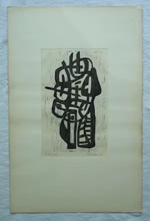 Frits Vanen - 4x Houtsnede , Holland Festival en Theater – 1961 – oplage 15 ex. kopen? Bied vanaf 50!