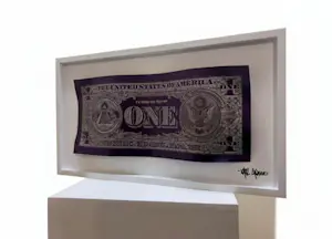 Karl Lagasse - Sculpture Alluminium et Bois *One dollar minimalist Purple* kaufen? Bieten Sie von 500!