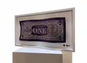 Karl Lagasse - Sculpture Alluminium et Bois *One dollar minimalist Purple* kaufen? Bieten Sie von 500!