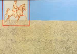 Aat Verhoog - man op paard aan kiezelstrand verkocht voor € 45!