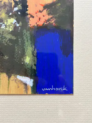Buy Hans Vanhorck - Abstract-expressionistische zeefdruk – gesigneerd, genummerd? Bid from 35!