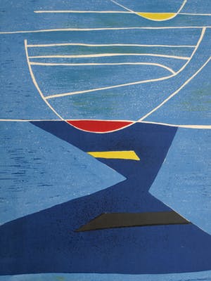Gustave Singier - Litho, “Hemel en Zee” – Kunst-Schoolplaat uit 1954 – V.AE.V.O. - 45 x 65 cm kopen? Bied vanaf 1!