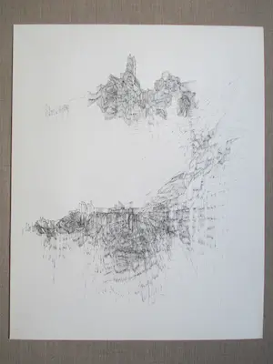 Maarten Beks - Map met tien zeefdrukken op "Reisdagen" van Dick Hillenius kopen? Bied vanaf 50!