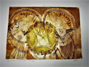 AcheterKees Okx - Unica exemplaar (nr.3 van totaal 5) handgekleurde Litho - "entre sienne et ocre"? Enchérissez de 28!
