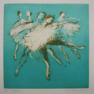 Willy Belinfante - "Ballet"- ets - fraai ingelijst - inclusief boek kopen? Bied vanaf 95!