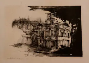 Dirkje Kuik - surrealistisch stadsgezicht kopen? Bied vanaf 75!