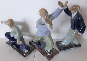 Niet of onleesbaar gesigneerd - porcelain collection - Meesters van vechtsporten (3) - Aardewerk China - Tweede kopen? Bied vanaf 1!