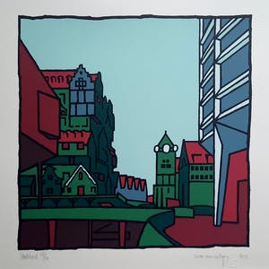 Wim van Willegen - Kleur zeefdruk - Zaandam 26/50 - ingelijst - 21821 kopen? Bied vanaf 25!