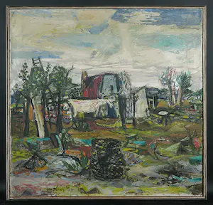 Lei Molin - Olieverf op doek, Zonder titel - Ingelijst kopen? Bied vanaf 750!