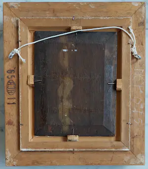 Adrianus Eversen - Hollands straatgezicht met personen bij een stadspoort kopen? Bied vanaf 3250!