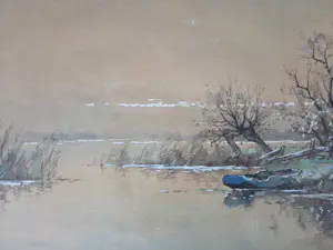 Jan van der Heijden - Plasgezicht. Boerderij. Roeiboot. kopen? Bied vanaf 69!