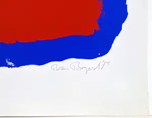 Bram Bogart - Rood in Blauw - Litho kopen? Bied vanaf 690!