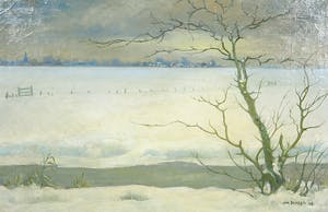 Jan Dekker - Olieverf op Doek, Winter, Ingelijst kopen? Bied vanaf 1!