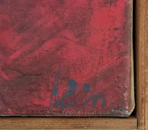 Silvin Bronkart - Seltenes abstraktes Ölgemälde auf Leinwand aus dem Jahr 1961 „Connivence“ kopen? Bied vanaf 1900!