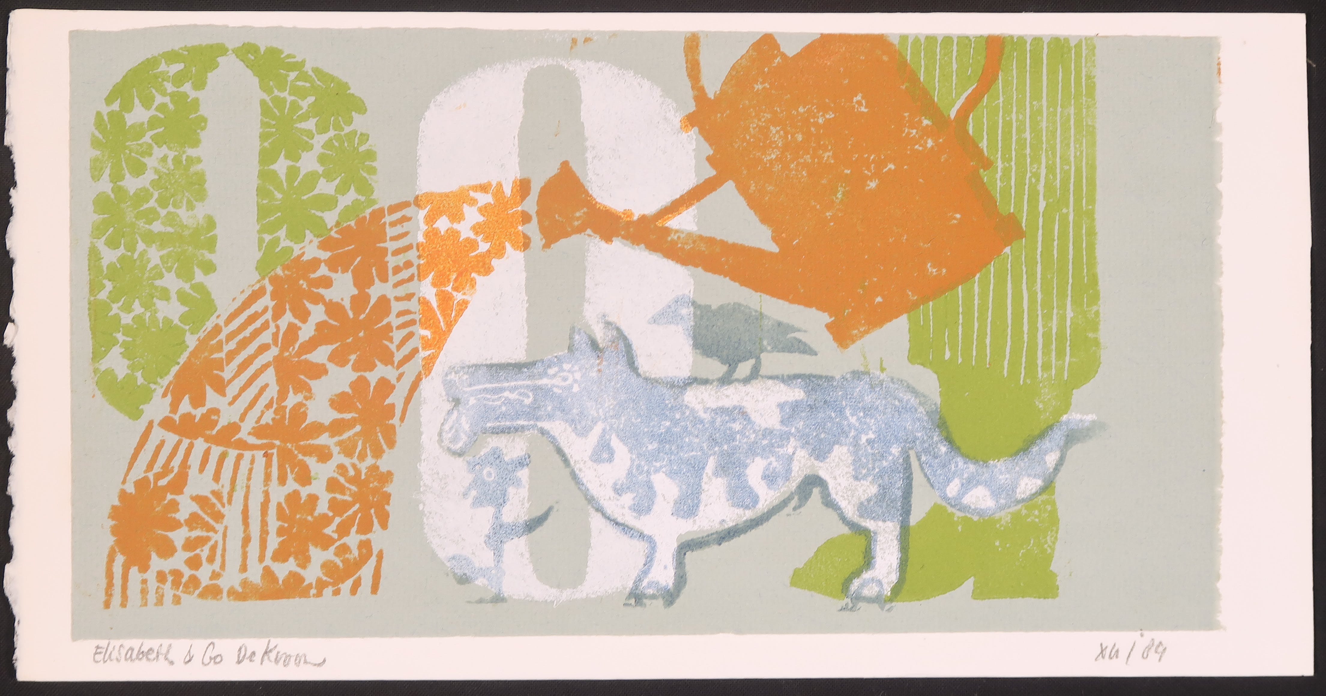 Go de Kroon - Lot met 4 linosnede's, Zonder titel kopen? Bied vanaf 20!