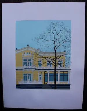 Sees Vlag - Linosnede: Zienangoog II - 1989 kopen? Bied vanaf 75!