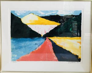 Jan Cremer - Driehoekig landschap met lijst kopen? Bied vanaf 335!